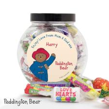 Personalised Paddington Bear 250g Sweet Jar